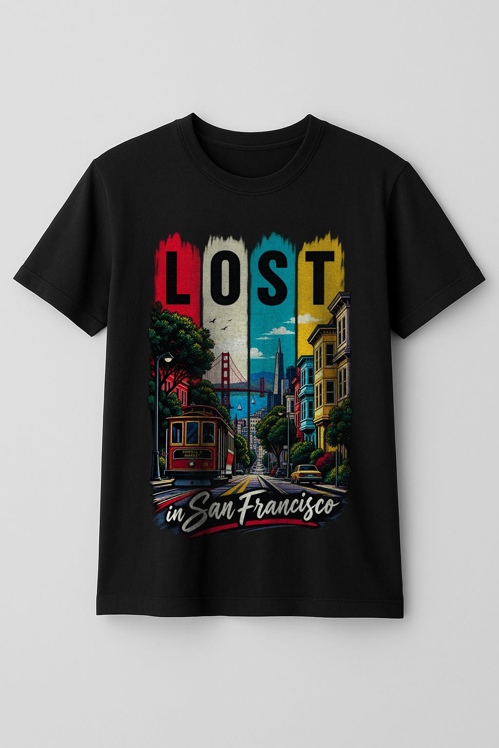 RD Lost In SF Cable Car Tee