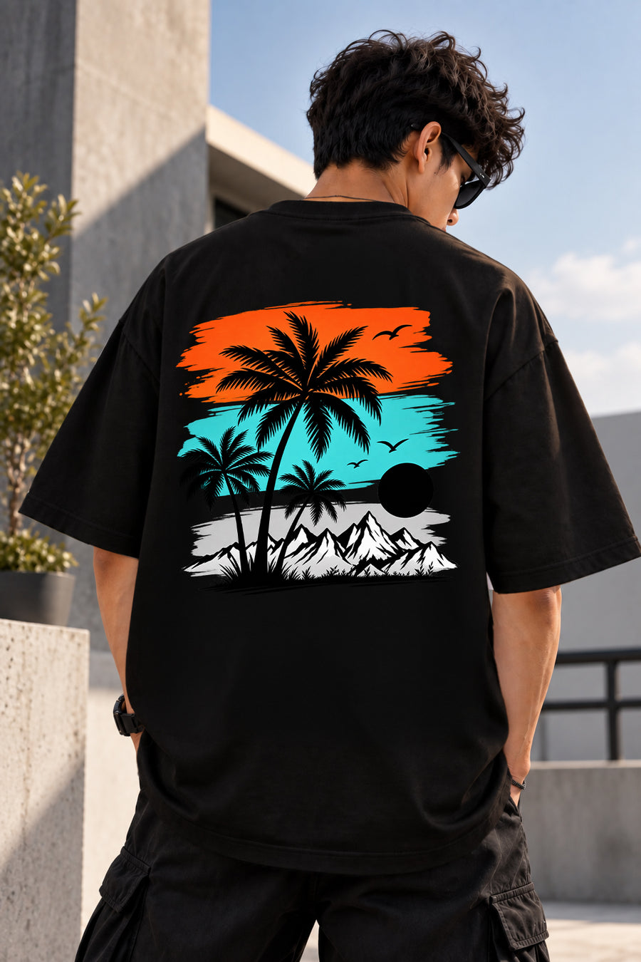 RD Neon Palms Dusk Tee