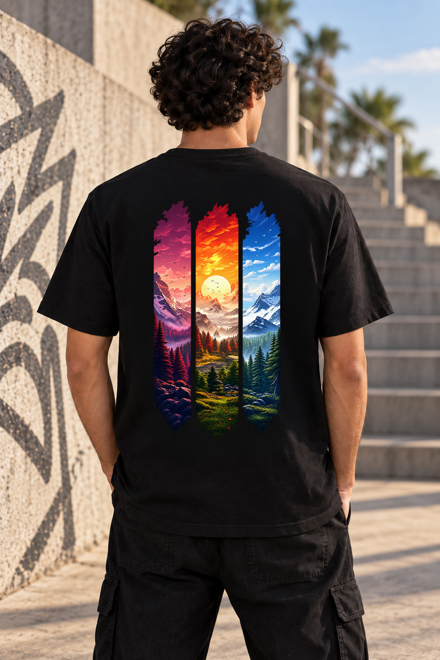 RD Tri-Peak Sunrise Triptych Tee