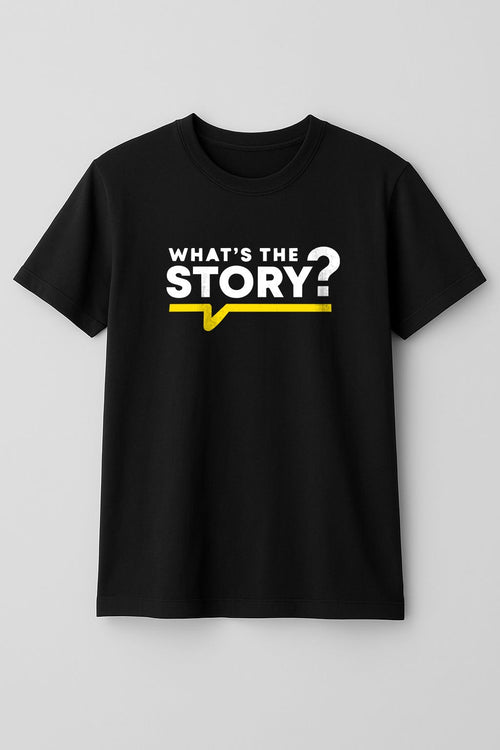 RD "What's The Story?" Type Tee in White